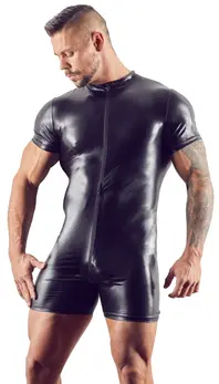 NEK Mat look muški playsuit L sa 3-delni rajsferšlusom, Crna