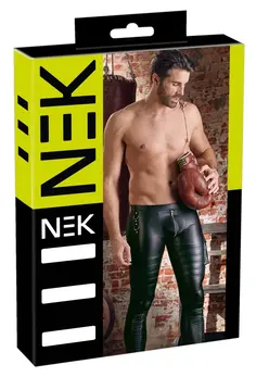 NEK Muške slim-fit mat pantalone sa biker akcentima, veličina M