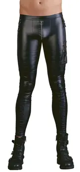 NEK Muške slim-fit mat pantalone sa biker akcentima, veličina M