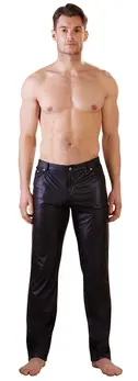 Black Level muške mat crne klasične pantalone S, ravan kroj