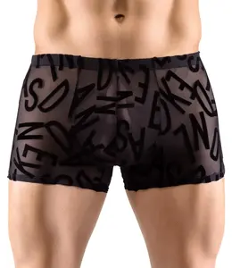 Svenjoyment Alphabet Print Transparent Black Pants Size S