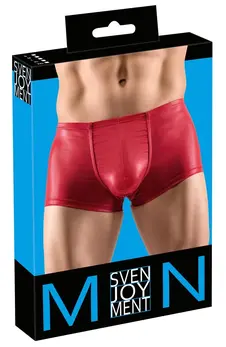 Svenjoyment Sjajne crvene rastegljive muške pantalone, Veličina M, Push-Up efekat