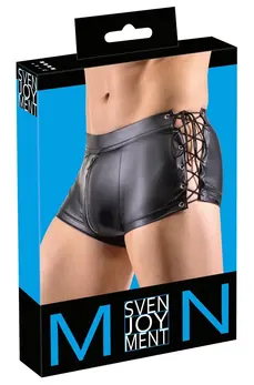 Svenjoyment Mat crne vezane pantalone XL sa podesivim prijanjanjem i prednjim patent zatvaračem