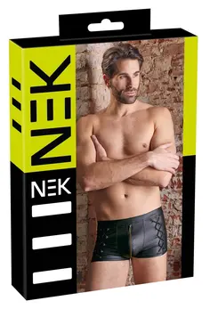 NEK Muške mat crne pantalone 2XL sa bočnim vezivanjem i mesinganim rajsferšlusom