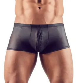 NEK Muške Poluprovidne Stretch Pantalone L Crne sa Patent Zatvaračem