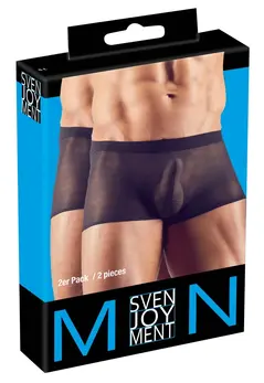 Svenjoyment Muške Prozirne Rastegljive Pantalone 2-Pak S-L Poliamid