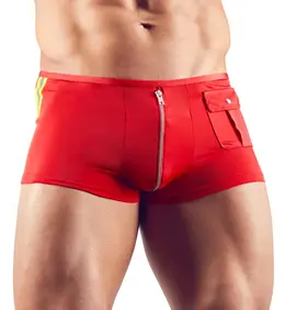 Cottelli Collection Firefighter Style Bright Red Pants with Reflective Stripes M