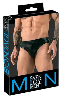 Svenjoyment Bondage Jock Briefs S Matte Finish with Adjustable Cuffs