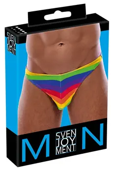 Svenjoyment Muški tango duginih pruga XL - rastegljiv udoban kroj