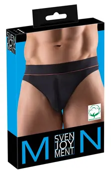 Svenjoyment Men's String XL Organic Cotton, Black-Red, Stretch Fit