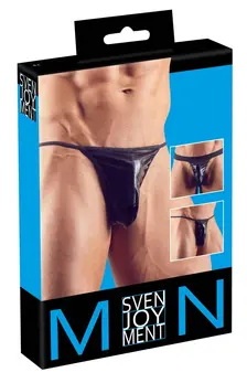 NEK muški donji veš set 3-komada wet look S-L crni rastegljivi materijal