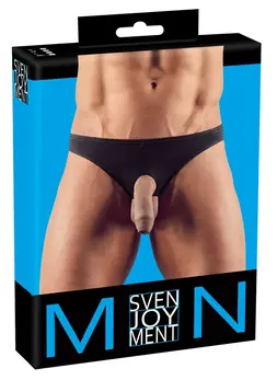 NEK Muške Anatomske String Gaćice M Rastegljiva Tkanina, Crna