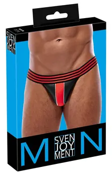 Svenjoyment Jockstrap Neo Black/Red L/XL - Neoprene-Effect Waistband