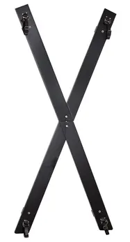 Zado Bondage Krst Crni Zidni Set, Podesive Lisice, 192x92cm