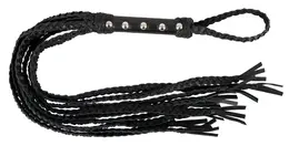 You2Toys Kožni Floger Cat-O-Nine, Pletena Koža, 70cm, Crni