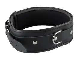 ZADO Leather Neck Collar S/M Adjustable Black 32-48cm