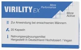 Virility Ex Advanced Plant Extract Formula for Men 20 Capsules Vegan