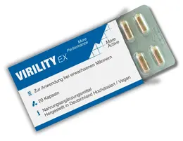 Virility Ex Advanced Plant Extract Formula for Men 20 Capsules Vegan