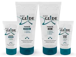 Just Glide Premium Set - Water-Based & Silicone-Infused Lubricants 4-Pack