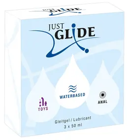 Just Glide set lubrikanata 3x50 ml - Waterbased, Toys, Anal formula
