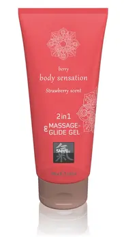 HOT gel za masažu i lubrikaciju 2u1 jagoda 200 ml - hidratantna formula