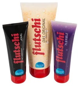 Flutschi Lubricant Set 3-Piece - Silicone & Water-Based, 200ml+80ml+80ml