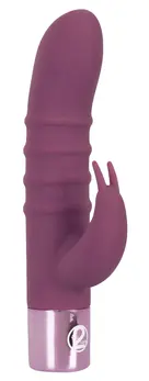 Elegant Series Rabbit Vibe Dvostruko dejstvo silikon vodootporan 16cm Roze