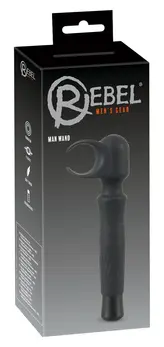 Rebel Man Wand 7-Mode Massager and Intimate Stimulation Device, Black