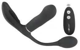 GoGasm Triple Intimate Panty Vibrator with Remote - Black, 24.5cm