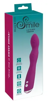 Sweet Smile Dvoglavi Vibrator 7 Modova Silikon 23.5cm Roze