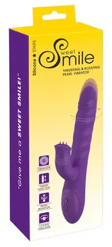 Sweet Smile Potiskujući Rotirajući Intimni Zeka Uređaj Silikon 24.7cm Roze