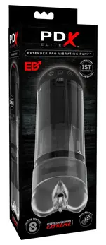 PDX Elite Extender Pro Podesivi Providni Vibrirajući Pump 14.5cm