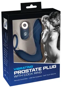 You2Toys Vibrirajuci Silikonski Prostate Sistem sa Daljinskim, Crni, 14.5 cm