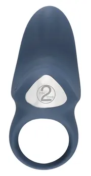 You2Toys Vibrating Ring Rechargeable Silicone Black 10 Modes 10.3cm