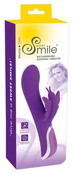 Sweet Smile Rotating Butterfly Rechargeable Intimate Device 23cm Pink