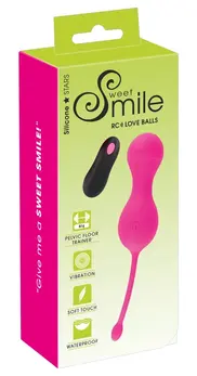 Sweet Smile RC Dvostruki Sistem Loptice Silikon Punjiv Roze 16.4cm
