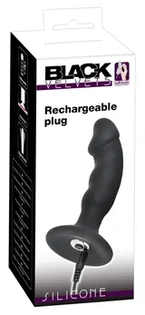 Black Velvets Punjivi Fleksibilni Intimni Plug 14cm - 7 Rezima, Crni