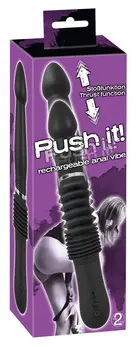 You2Toys Push It Rechargeable Intimate Thrusting Black Device 30cm