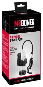 MrBoner Power Pump Vibrating Cylinder with Adjustable Vacuum 24.5 cm