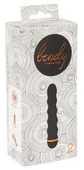 You2Toys Bendy Wavy Flexible Vibrator Black 17 cm Silicone