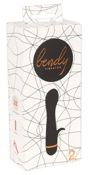 You2Toys Bendy Flexible Vibrator Black 20 Modes Silicone 16.4cm