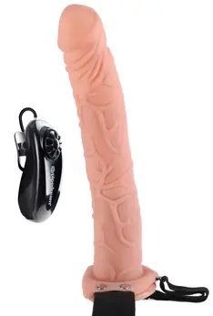 Fetish Fantasy Vibrirajući Strap-On Sistem 29 cm Bež Podesivi Pojas