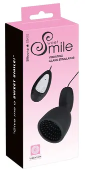 Sweet Smile Glans Vibrating Device Black, 10 Modes, Compact Size
