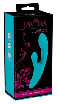 Javida Vibrator Turquoise Dual-Motor 18.4 cm Silicone Intimate Device