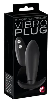 You2Toys Black RC Vibro Plug - Remote-Controlled Silicone Plug 12cm