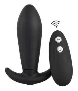 You2Toys Black RC Vibro Plug - Remote-Controlled Silicone Plug 12cm