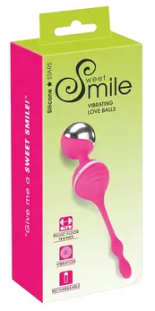 Sweet Smile Vibrirajuće Kuglice za Trening Karličnog Dna Roze USB 18 cm