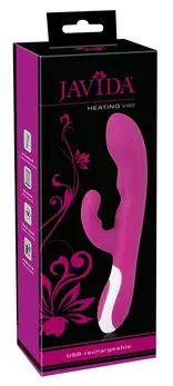 Javida Heating Vibe Intimni Maser sa Dva Motora, Ljubičasta, 22 cm
