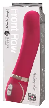 Front Row G-Spot Pink Vibrator Double-Layered Silicone 22cm