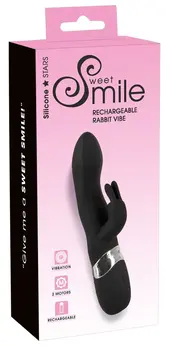 Sweet Smile Punjivi Rabbit Vibrator Dva Motora Silikon 21cm